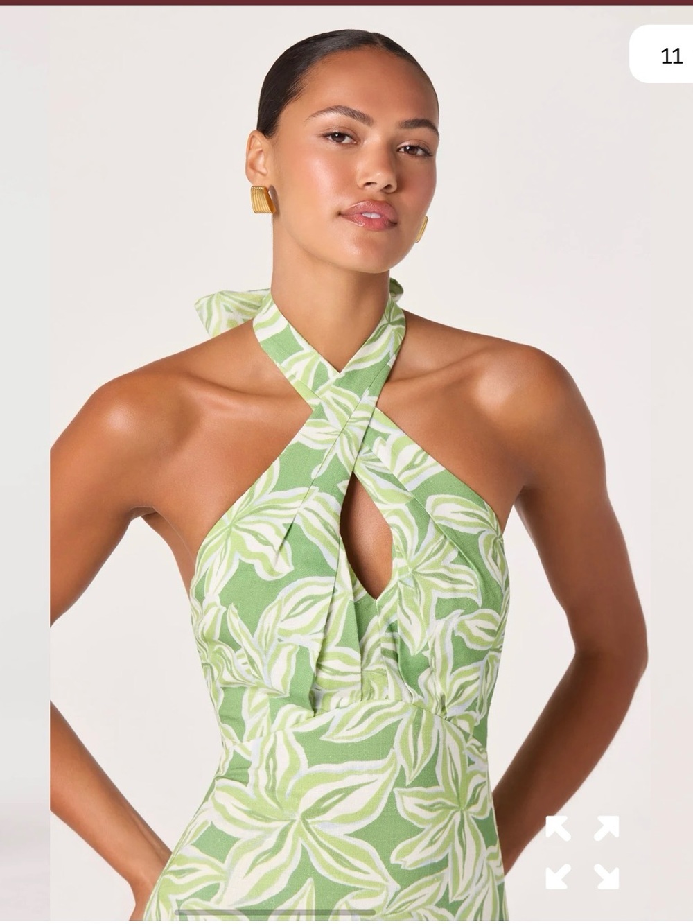 ASTR Anita Halter Keyhole Midi Dress - Picture 2 of 8